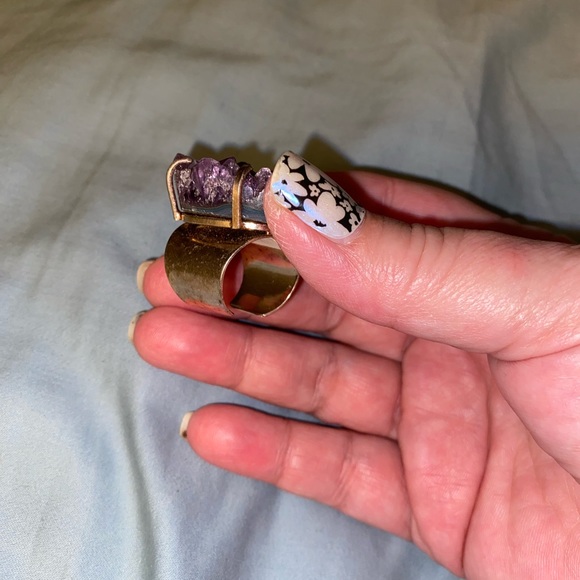 Amethyst ring, sterling silver - Picture 4 of 4